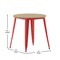 Flash Furniture 30 RD Dining Table Brown Poly Top/Red Frame JJ-T14623-80-BRRD-GG - alternate 2